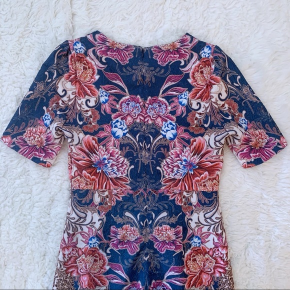 AKIRA Midi Mermaid Cocktail Dress Elegant Pattern - Picture 6 of 7